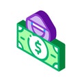 Fake Banknote Fraudster isometric icon vector illustration