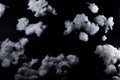 Fake Cloud at Night Sky Time, copy space abstract background