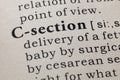 Definition of C-section Royalty Free Stock Photo