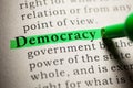 Definition of the word Democracy Royalty Free Stock Photo