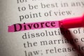 definition of the word Divorce Royalty Free Stock Photo