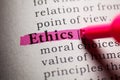 definition of the word Ethics Royalty Free Stock Photo