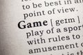 Definition of the word game