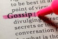 Dictionary definition of the word gossip