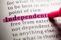 definition of the word independent Royalty Free Stock Photo