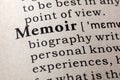 Dictionary definition of the word memoir