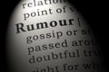 Dictionary definition of the word rumour Royalty Free Stock Photo