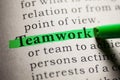 Definition of the word Teamwork Royalty Free Stock Photo