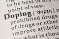 Definition of doping Royalty Free Stock Photo