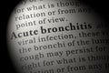 Definition of Acute bronchitis Royalty Free Stock Photo