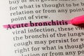 Definition of Acute bronchitis Royalty Free Stock Photo