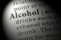 Definition of alcohol Royalty Free Stock Photo