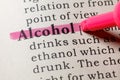 Definition of alcohol Royalty Free Stock Photo