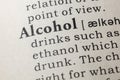 Definition of alcohol Royalty Free Stock Photo