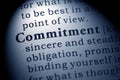 Definition of the word commitment Royalty Free Stock Photo