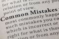 Definition of common mistakes Royalty Free Stock Photo