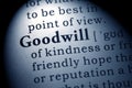Definition of the word goodwill