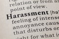 Definition of harassment Royalty Free Stock Photo