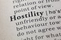 Definition of hostility Royalty Free Stock Photo