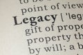 Definition of legacy Royalty Free Stock Photo