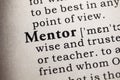 Definition of the word mentor Royalty Free Stock Photo