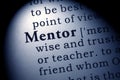 Definition of the word mentor Royalty Free Stock Photo