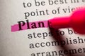 Definition of the word plan