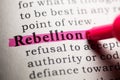 definition of the word rebellion