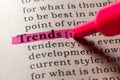 Definition of the word trends