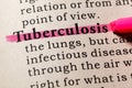 Definition of Tuberculosis Royalty Free Stock Photo