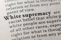 Definition of White supremacy Royalty Free Stock Photo