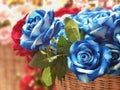 Fake flowers for Interior.Artificial roses made by fabric and plastic