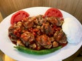 Fake Food Meatball Iskender Kebab Outside of Restaurant in Istanbul, Turkey