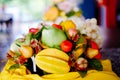 Fake fruit for decoration on the table