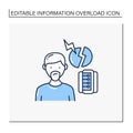 Fake information line icon