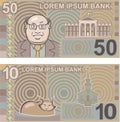 Fake money 50 and 10