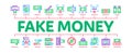 Fake Money Minimal Infographic Banner Vector