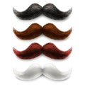 Fake moustaches color set Royalty Free Stock Photo