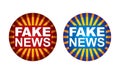 Fake news button Royalty Free Stock Photo