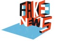 Fake news concept, vector illustration Royalty Free Stock Photo