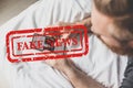 Fake news about coronavirus pandemic concept Royalty Free Stock Photo