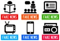 Fake news media communication Royalty Free Stock Photo