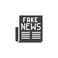 Fake news headline vector icon Royalty Free Stock Photo