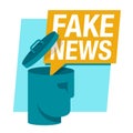 Fake news - human brain as a garbage bin Royalty Free Stock Photo