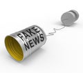 Fake News Icon Message Means Misinformation Or Disinformation - 3d Illustration Royalty Free Stock Photo