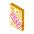 Fake news isometric icon vector illustration sign Royalty Free Stock Photo