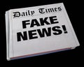 Fake News Lies Newspaper Headline Dishonest Media 3d Illustration Royalty Free Stock Photo