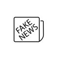Fake news line icon vector eps 10 Royalty Free Stock Photo