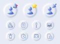 Fake news, Lock and Statistics line icons. For web app, printing. Vector