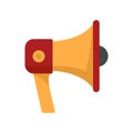 Fake news megaphone icon flat isolated vector Royalty Free Stock Photo